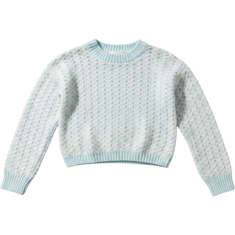 Pink Rose Knit Sweater Girl's Size S 7/8
